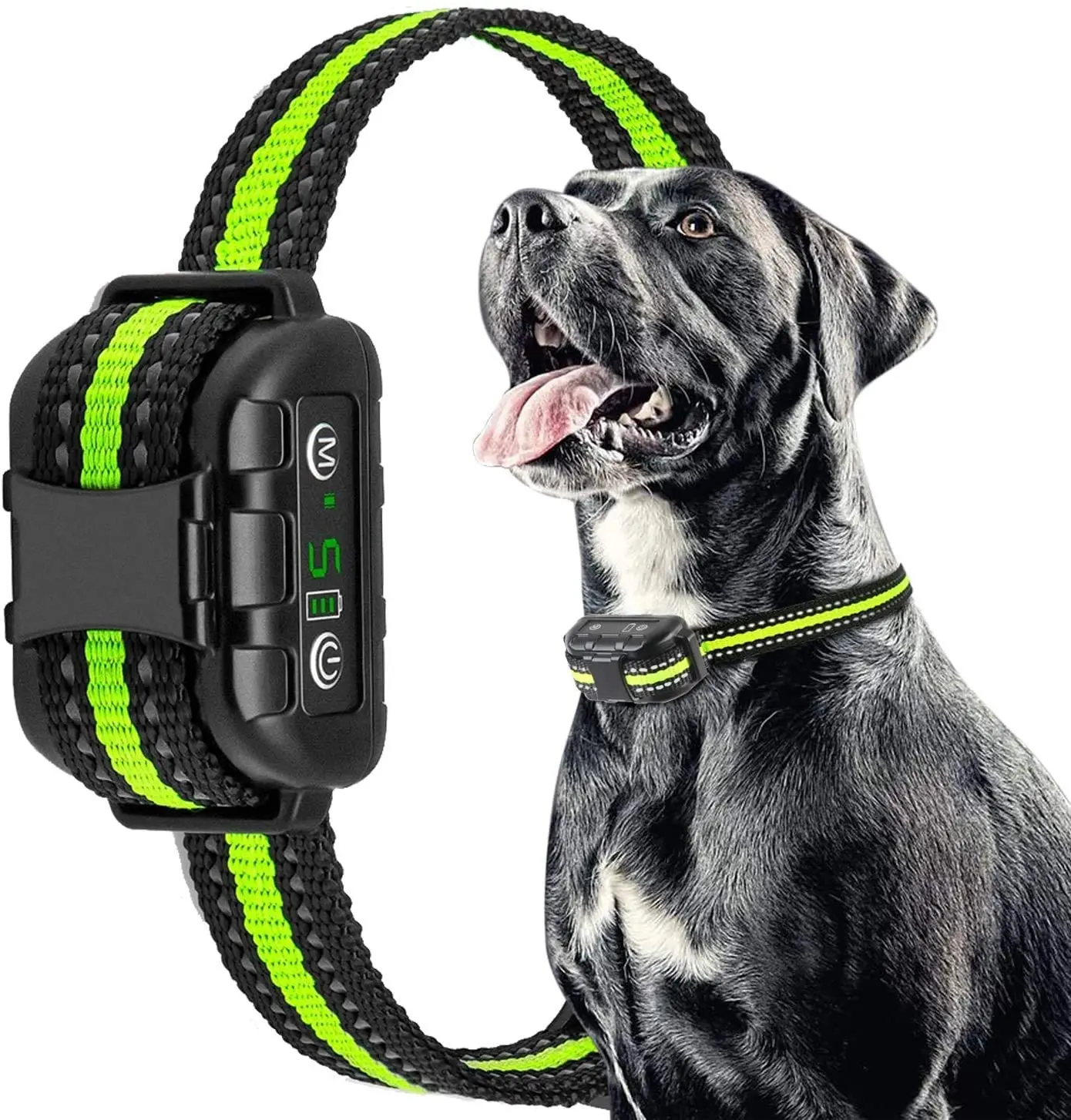 

Anti Bark Collar Rechargeable Beep Vibration Harmless Electric Shock No Barking Training E-collar for Small Medium Large Dogs