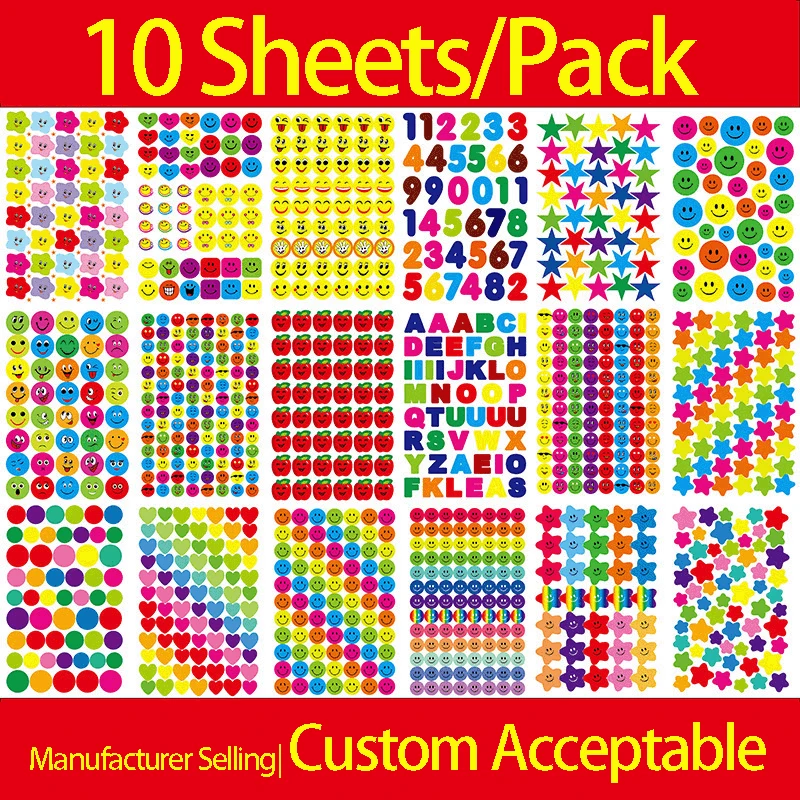 Блокнот с цифрами и звездами, 10 листов/упаковка