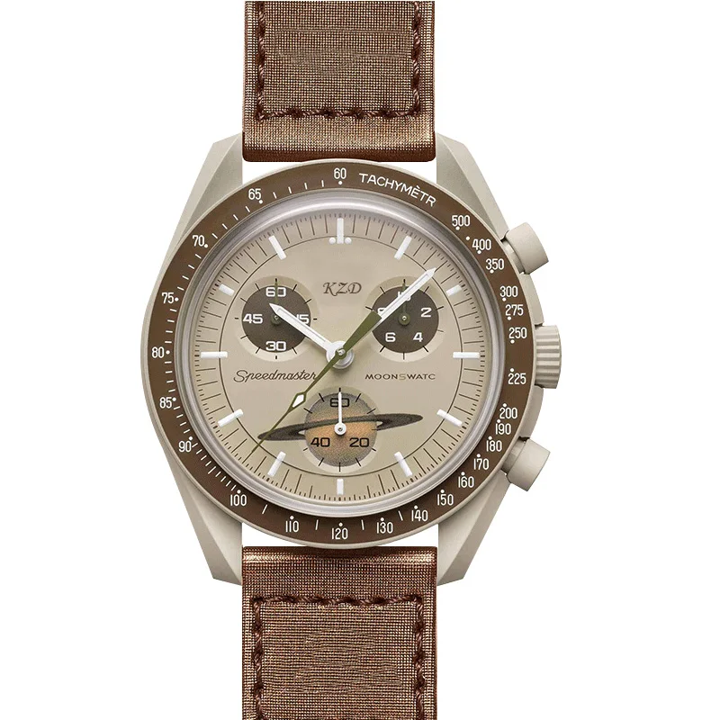 

SATURN Watches Men Luxury Quarz Watch swatches Moons Watch Nylon James Master Mission Saturn Planetary Wristwatches