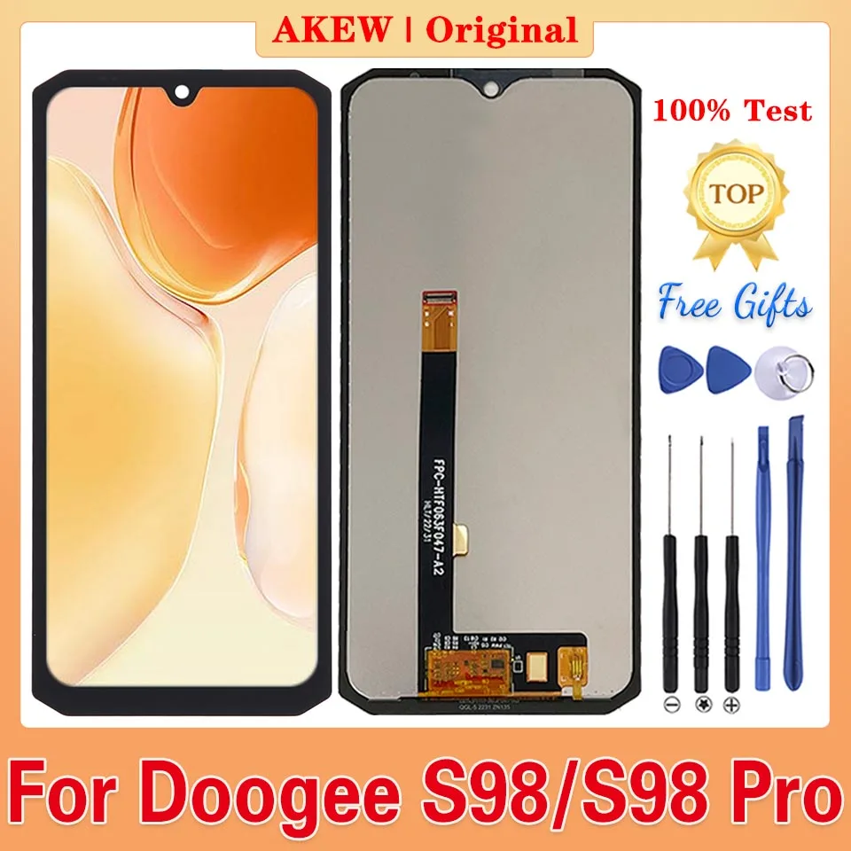 Фото Оригинальный ЖК-дисплей 6,3 дюйма Для DOOGEE S98, новый сенсорный экран Doogee S98 Pro, 100% тест, S98PRO, дигитайзер в сборе, сменный телефон №1