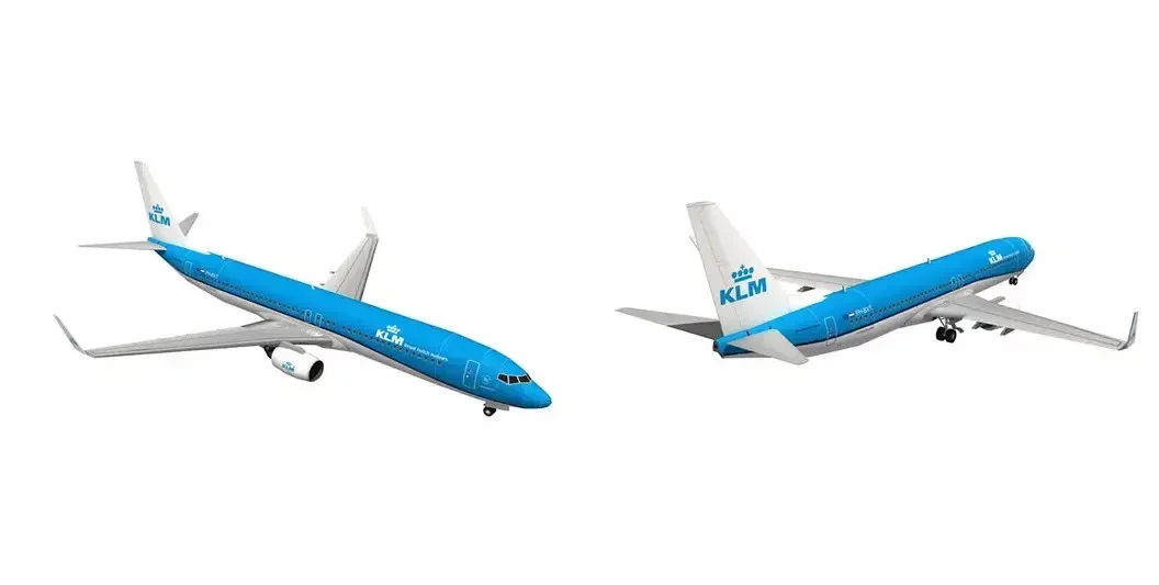 35 см 1:100 KLM Boeing 737 самолет скульптура животного Papercraft спальня гостиная ручная