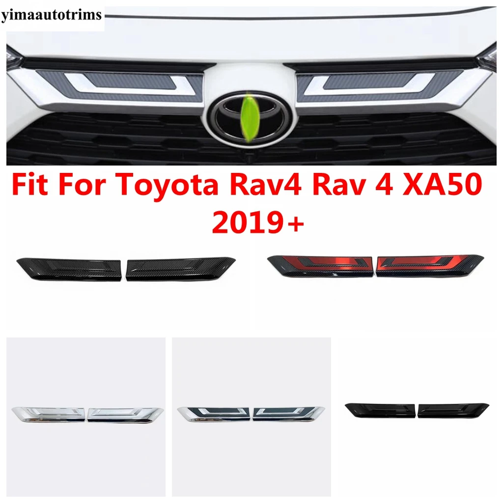 

Car Front Racing Grille Grill Strip Molding Decoration Cover Trim For TOYOTA RAV4 RAV 4 XA50 2019 - 2022 Accessories Exterior