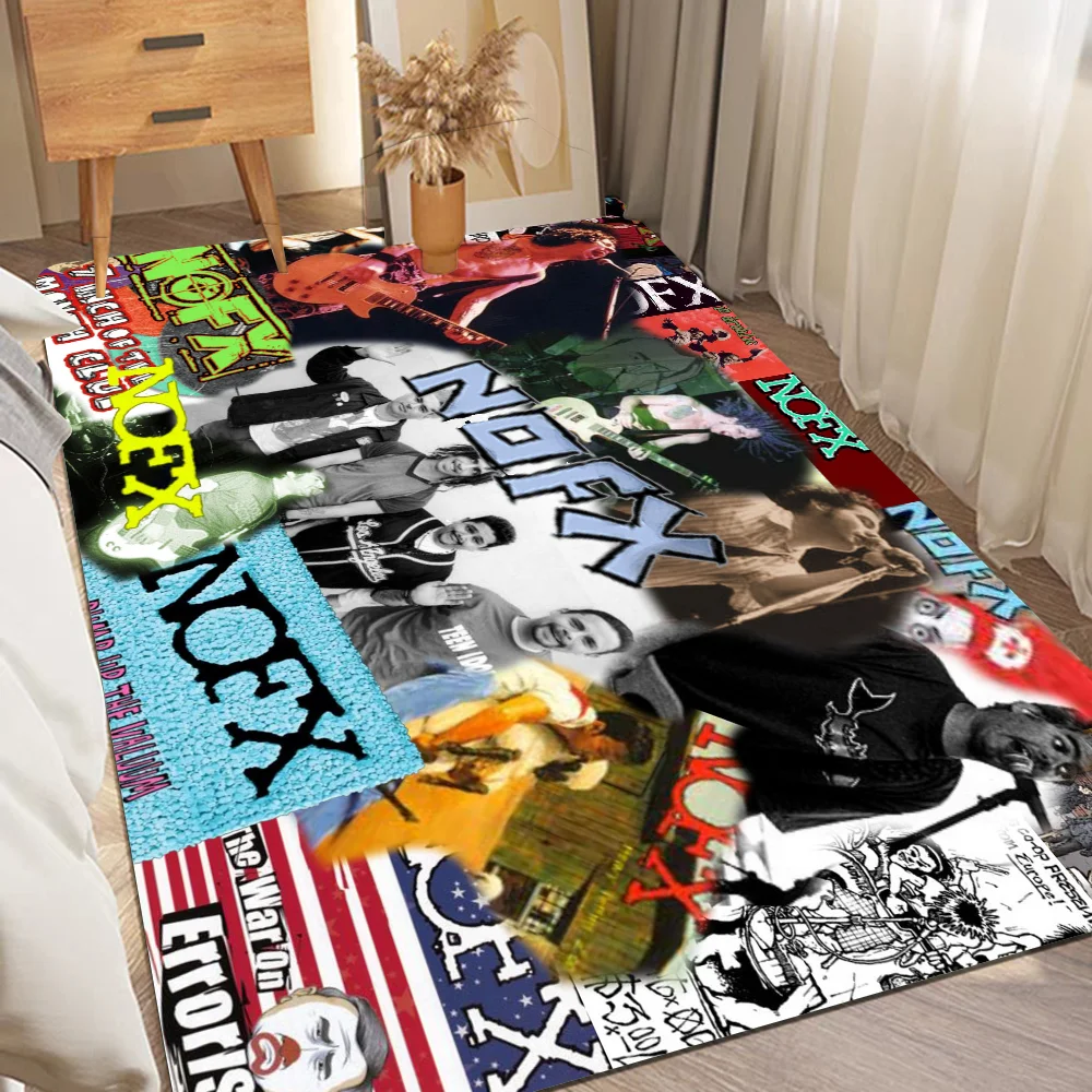 Punk Band N-NOFX Floor Mat Non-Slip Laundry Room Decor Balcony Child Living Household Carpets