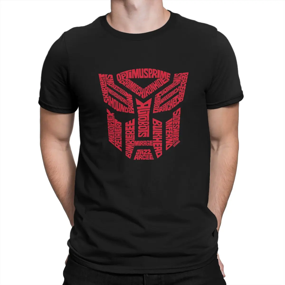 

Autobots Red Transformers Science Fiction Action Film T Shirt Fashion O-Neck TShirt Harajuku Streetwear Polyester