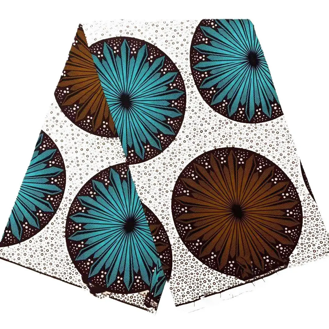 

Воск Высокого Качества из Натурального воска, 6 ярдов, африканская Анкара, прошитая Ткань, 100% хлопок, свадебное платье