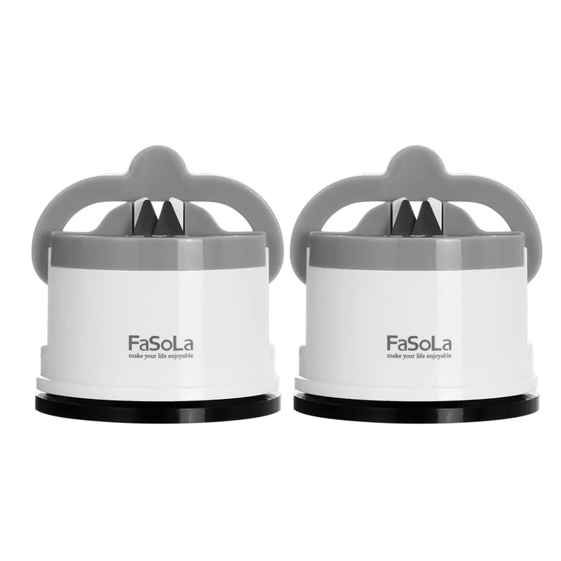 

2X FASOLA Kitchen Sharpener Knife Scissors Blade Grinder Stone Knives Sharpening Tool Sharpening Machine With Pad