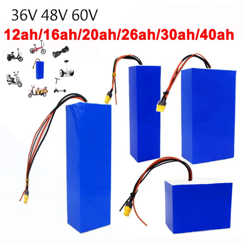 

36V 48V 60V 10S 13S 16S lithium battery pack 20ah 30Ah with BMS Protection For Balance car Electric Bicycle Scooter tricycle