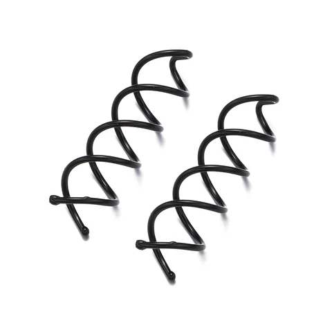Металлические черные спиральные шпильки для волос 10 шт.