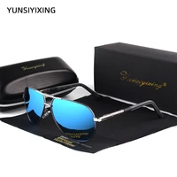 yunsiyixing aluminum polarized sunglasses men classic sun glasses women vintage coating lens driving eyewear for hommes femmes