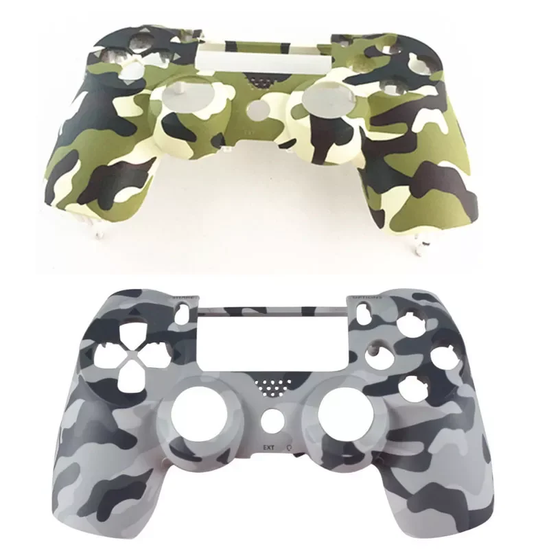 

Camouflage Soft Touch Grip Front Housing Shell Faceplates Cover for PS4 Controller Dualshock 4 Gamepad JDM-001 JDM-011 JDM-020