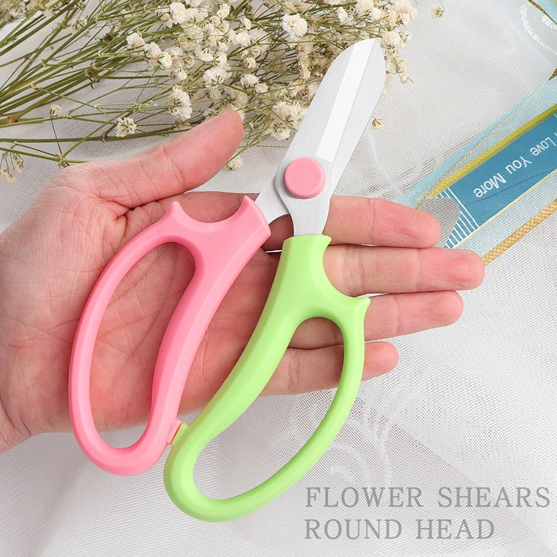 Pruning Shears Stainless Steel Pointed Round Head Gardening Thick Branch Pruning Shears Garden Flower Bonsai Pruning Tool