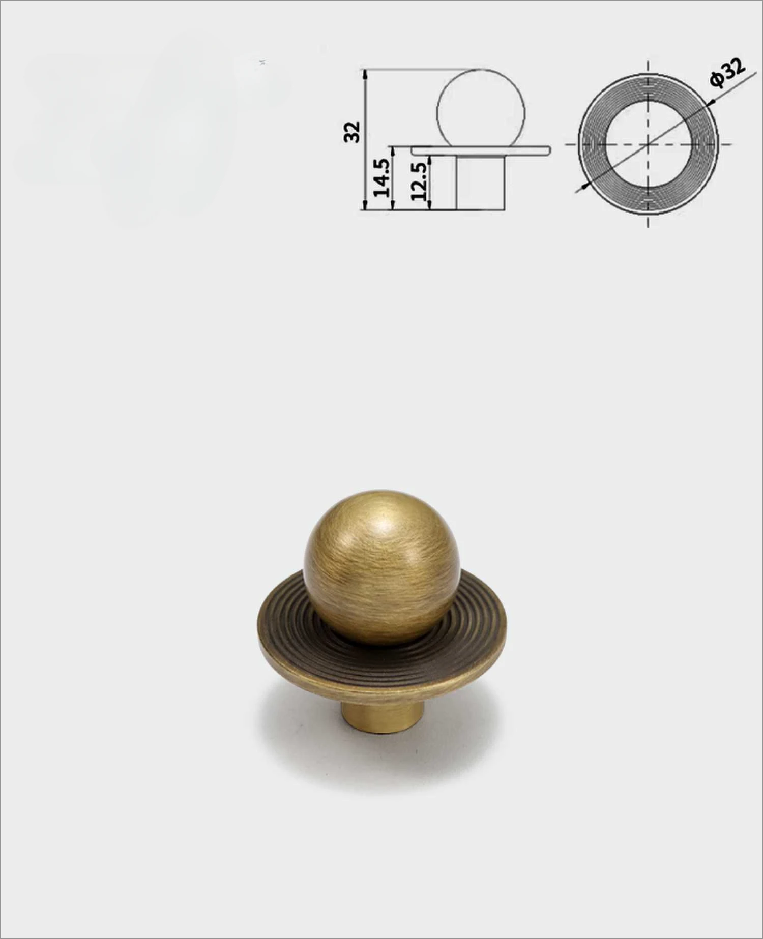 

Ручки для шкафов TinyHob античная бронза латунь