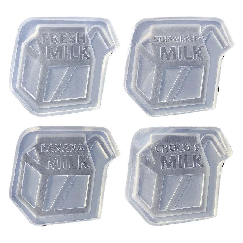 

Carton Milk Pendant Epoxy Silicone Mold UV Resin Mould DIY Crafts Jewelry Decor T8DE