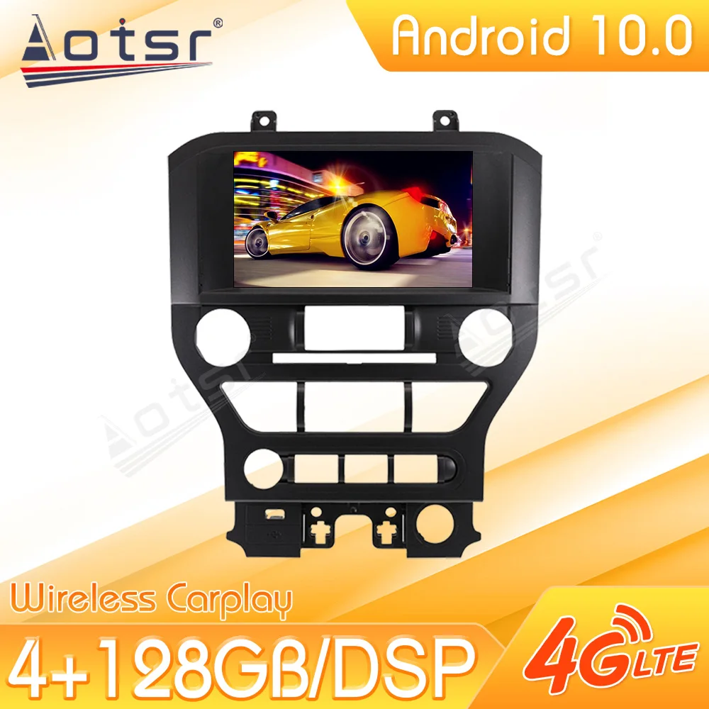 Автомобильный мультимедийный стереопроигрыватель 128G Android для Ford Mustang 2015 2016 2017 2018