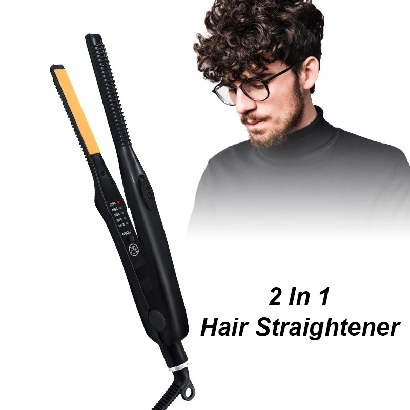 Flat Iron Straightening For Men Ceramic Hair Crimper Corrugation Curling Iron Styling