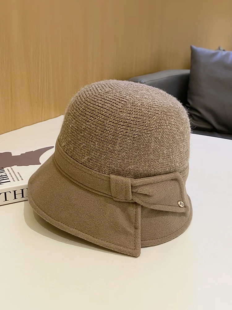 Элегантная элегантная Рыбацкая шляпа в Корейском стиле Sle Женская осенне-зимняя
