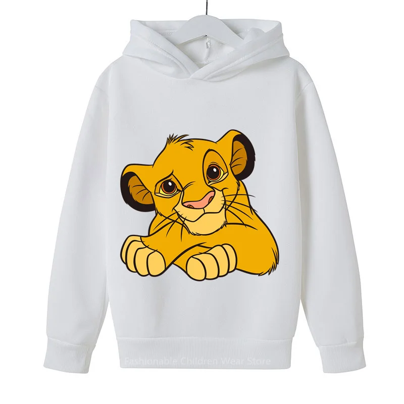 Disney Lion худи с королем 2024: крутой Повседневный выбор для детей корейский стиль