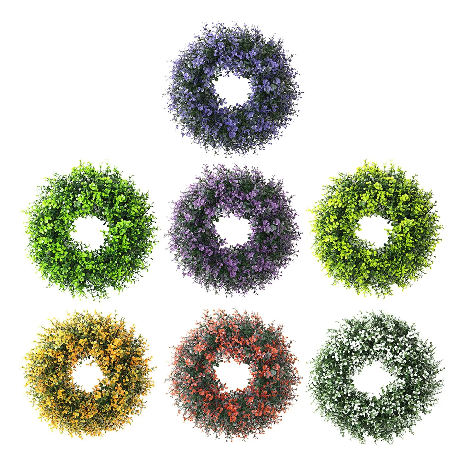 

Artificial Garland Beautiful Floral Hoop for Office Decor Outdoor Decoration