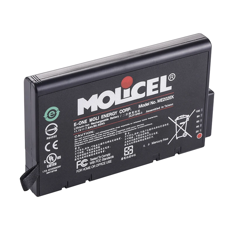 

ME202EK capacity 7800mAh 10.8v li-ion battery suitable for Philips Goldway G50, G60, G60E, G70, G80, CTG7, patient monitor