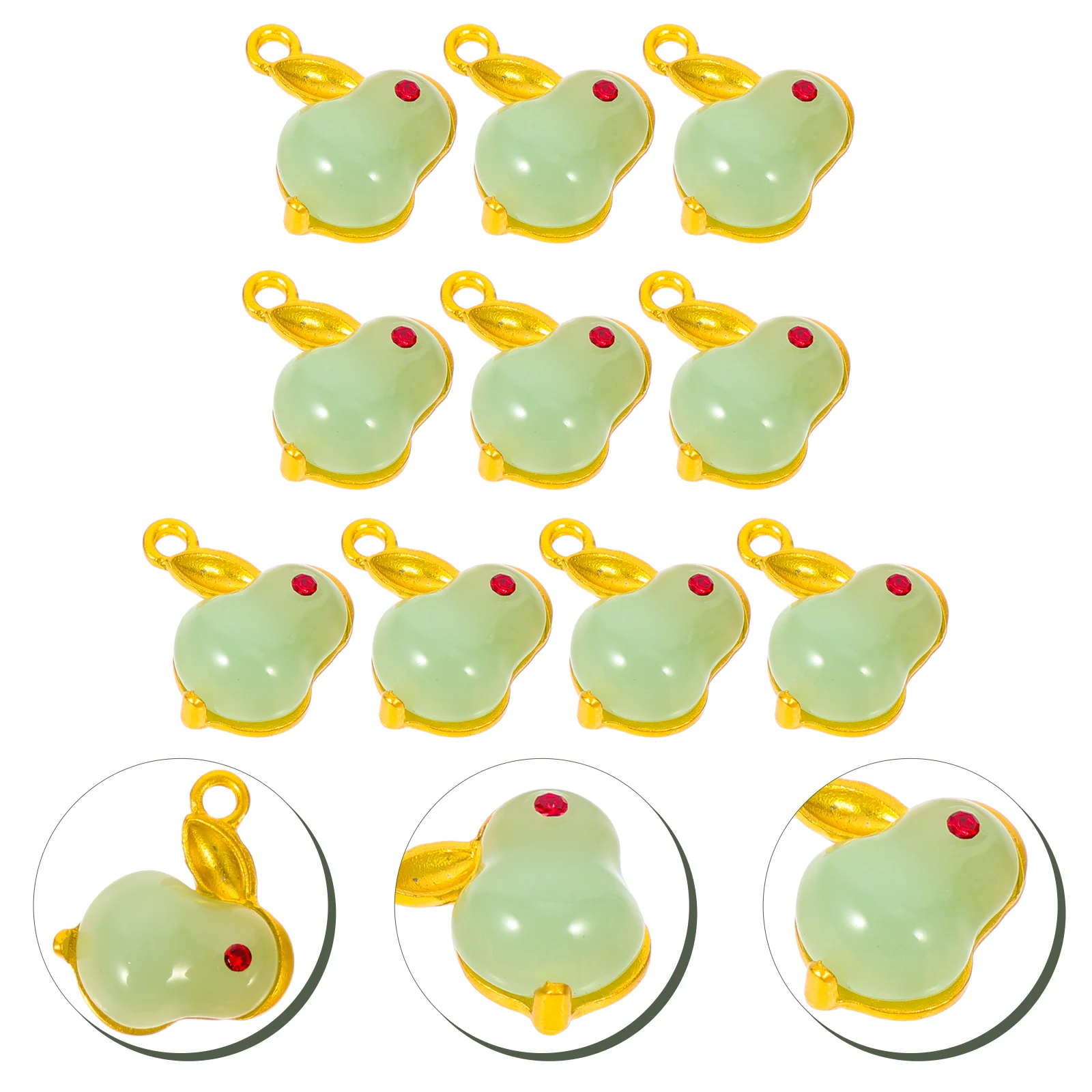 

10 Pcs Rabbit Pendant Bangles Bracelets Necklace Charm Accessories Lucky Rabbit Charms Alloy Zodiac Rabbit Charm