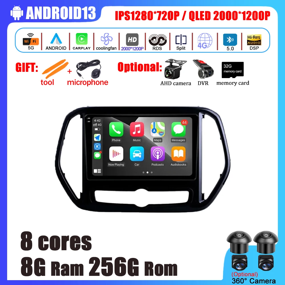 

Android 13,0 Для запчастей Chery Jetour X70 X70M 2018-2021, автомобильное радио, мультимедийная навигация, стерео головное устройство 360, камера DSP