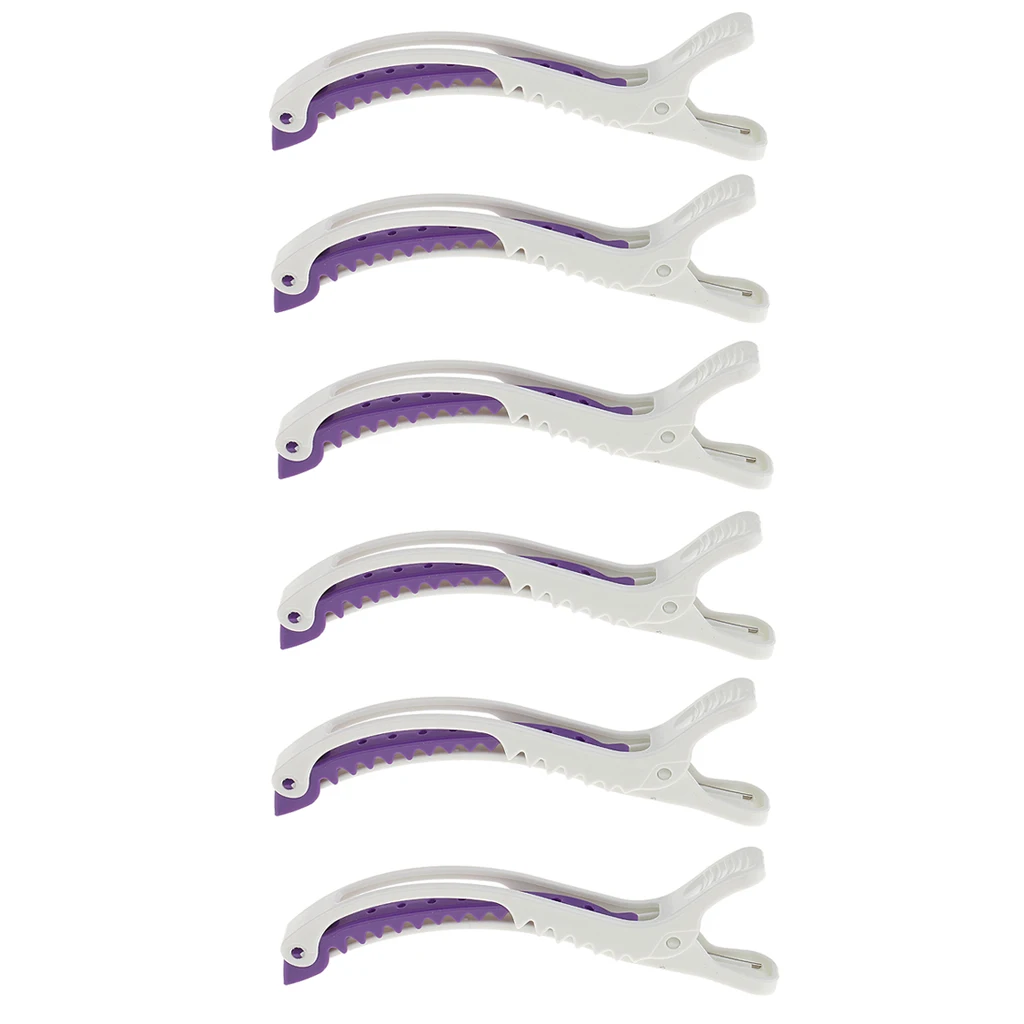 6 шт. Профессиональный парикмахерский салонный набор крокодиловых зажимов для