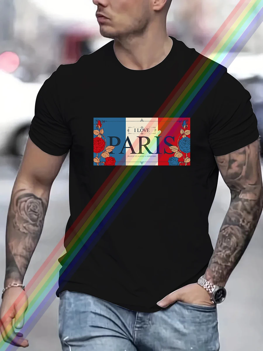 Футболка Мужская/Женская хлопковая с принтом Повседневная рубашка коротким