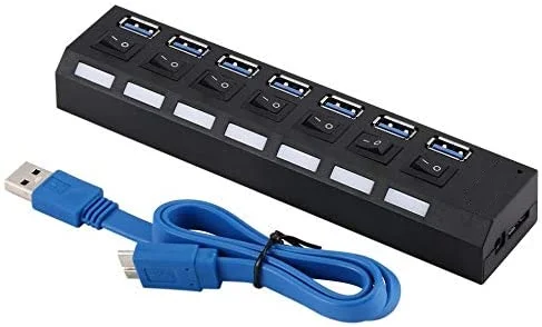 

Hub Usb 3.0 De 7 Portas Com Switch De Alta Velocidade
