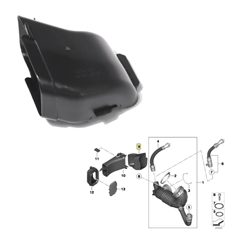Фото Шланг двигателя для BMW 1 2 3 4 Series 13717597585 12-17 №3
