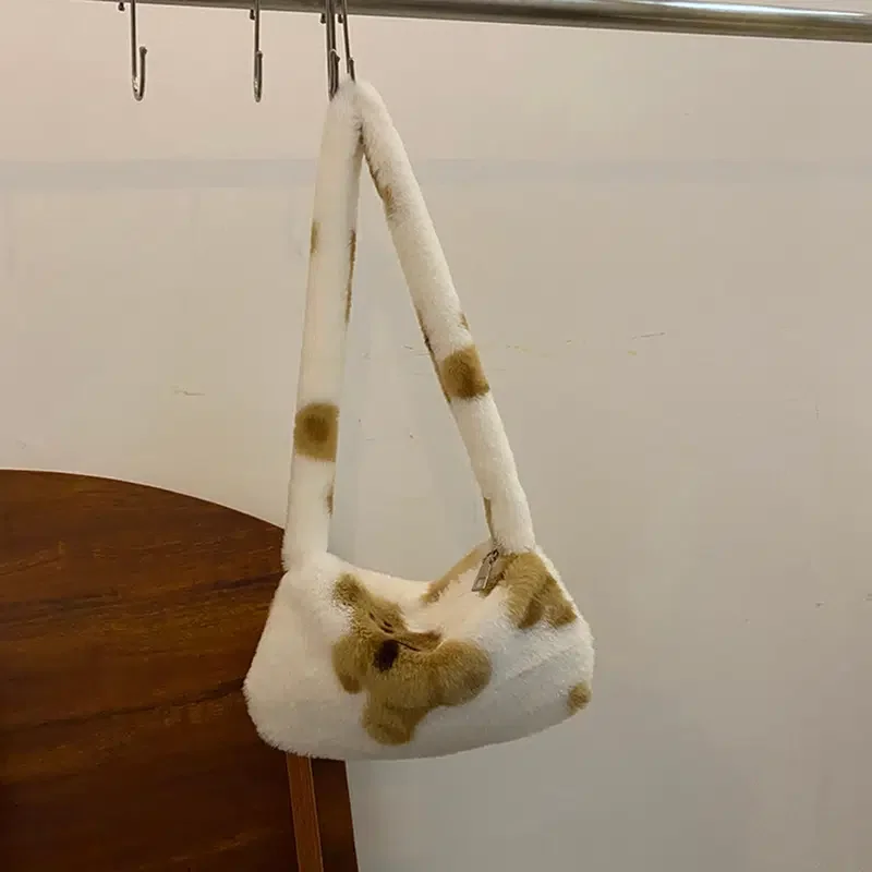 

Женская Изысканная сумка через плечо с принтом медведя и цветов