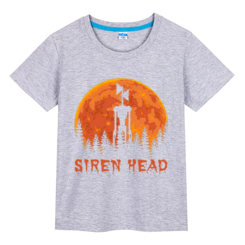 Футболки для мальчиков и девочек с принтом в виде ужасной сирены летние