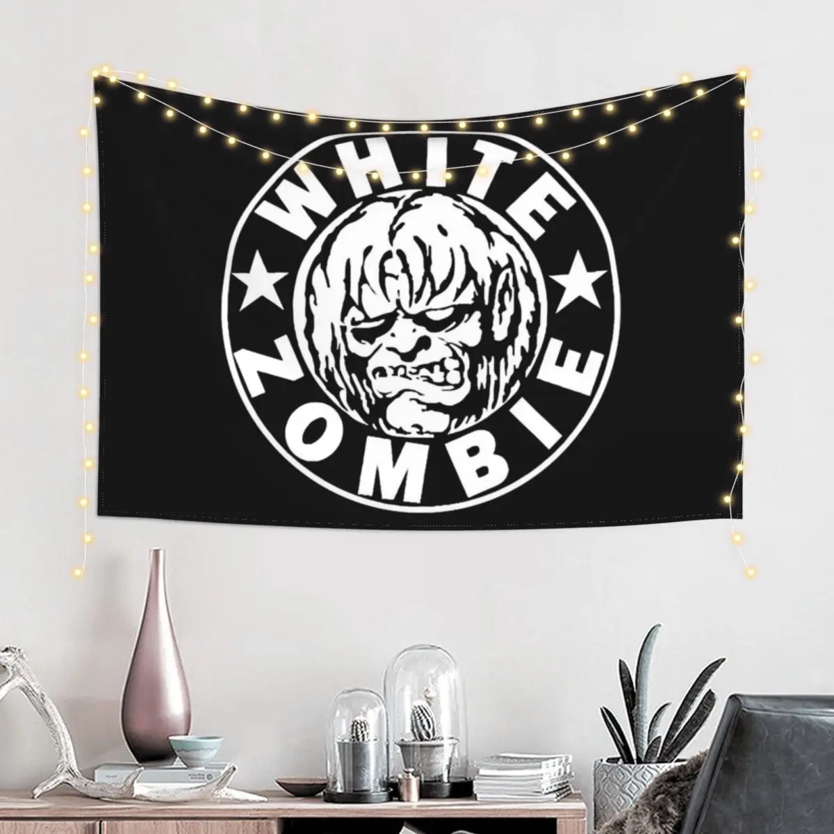 Декоративный гобелен с изображением храма мерцающих приставок настенное