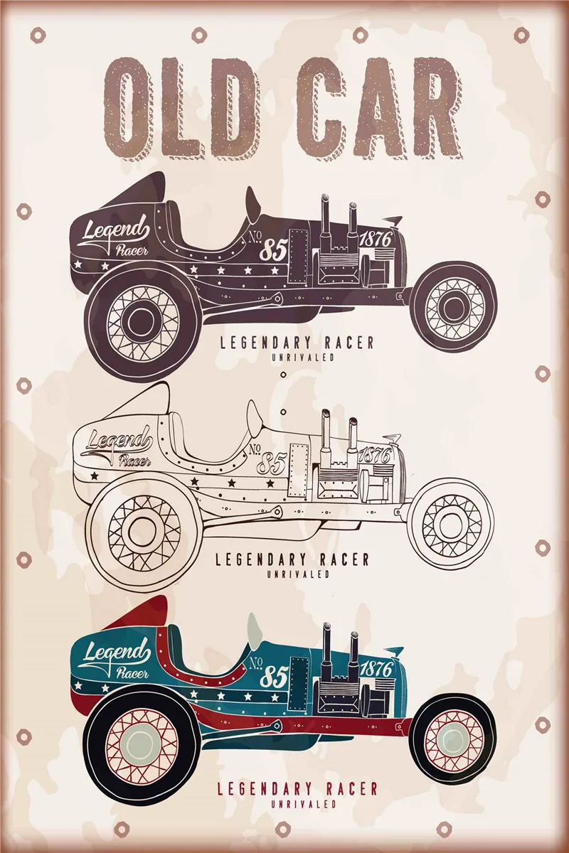 

Vintage car Metal Tin Signs for Cafes Bars Pubs Shop Wall Decorative Retro Signs Door Plaque 8x12 Inch(20x30cm)
