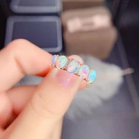 meibapj natural opal gemstone fashion many stones ring for women real 925 sterling silver charm fine party jewelry