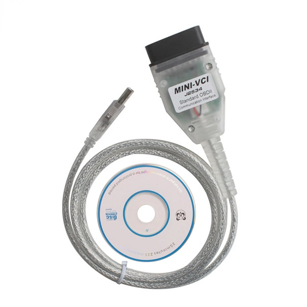 MINI VCI J2534 FTDI FT232RL For Toyota Diagnostic Tools Cable