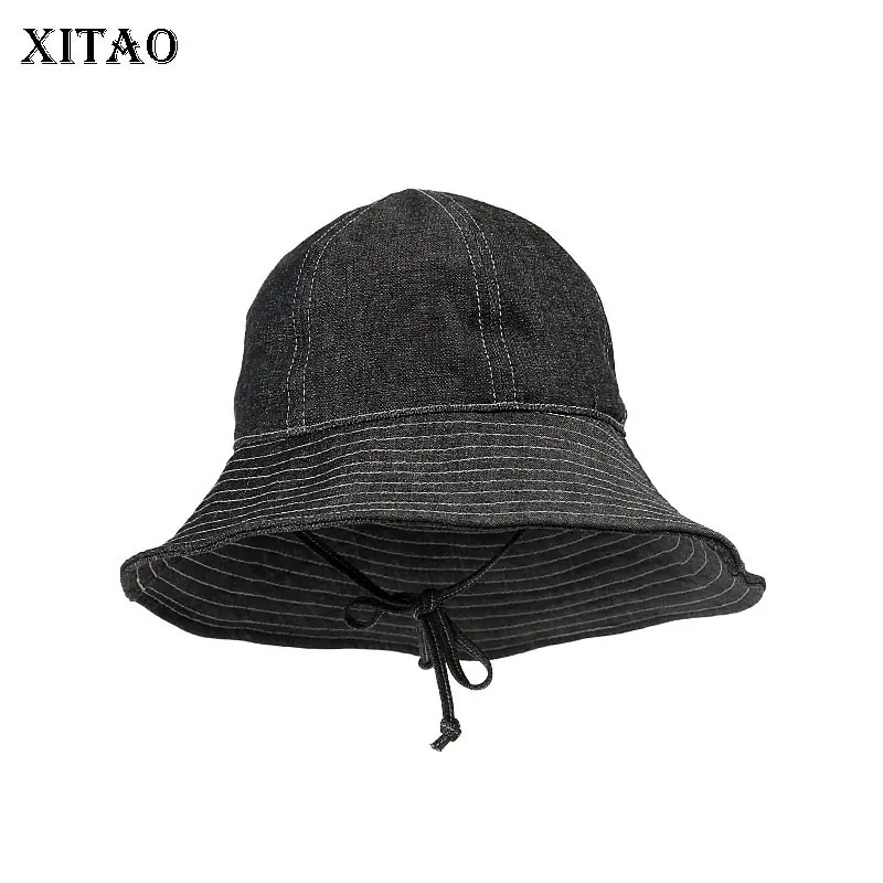 

XITAO полосатая шляпа, модная, однотонная, маленькая, свежая, на завязках, весна 2022, повседневная, элегантная шляпа в стиле пэтчворк GWJ3155