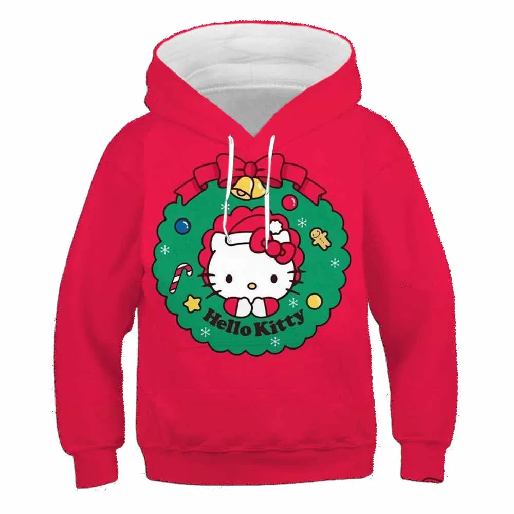 

Детская 3D одежда Hello Kitty для маленьких девочек, свитер с капюшоном, осенняя толстовка с капюшоном, свитшоты, одежда для малышей с длинным рука...