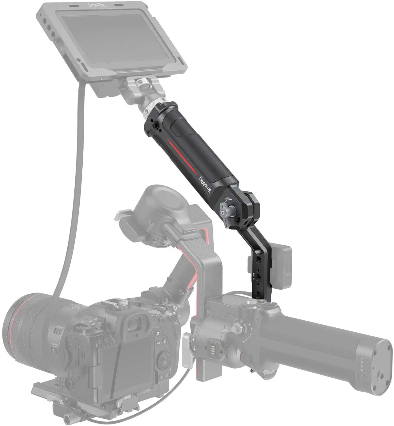 SMALLRIG Регулируемый ручной строп с двойной рукояткой для DJI RS 2 / RSC карданный Ручной