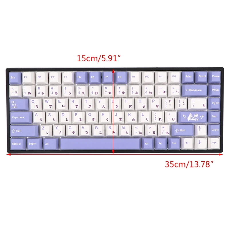 

Violet Keycaps 134Key PBT Dye Subbed For MX Switch Mechanical Keyboard Latest Rabbit Theme Keycap Cherry Profile Dropshipping