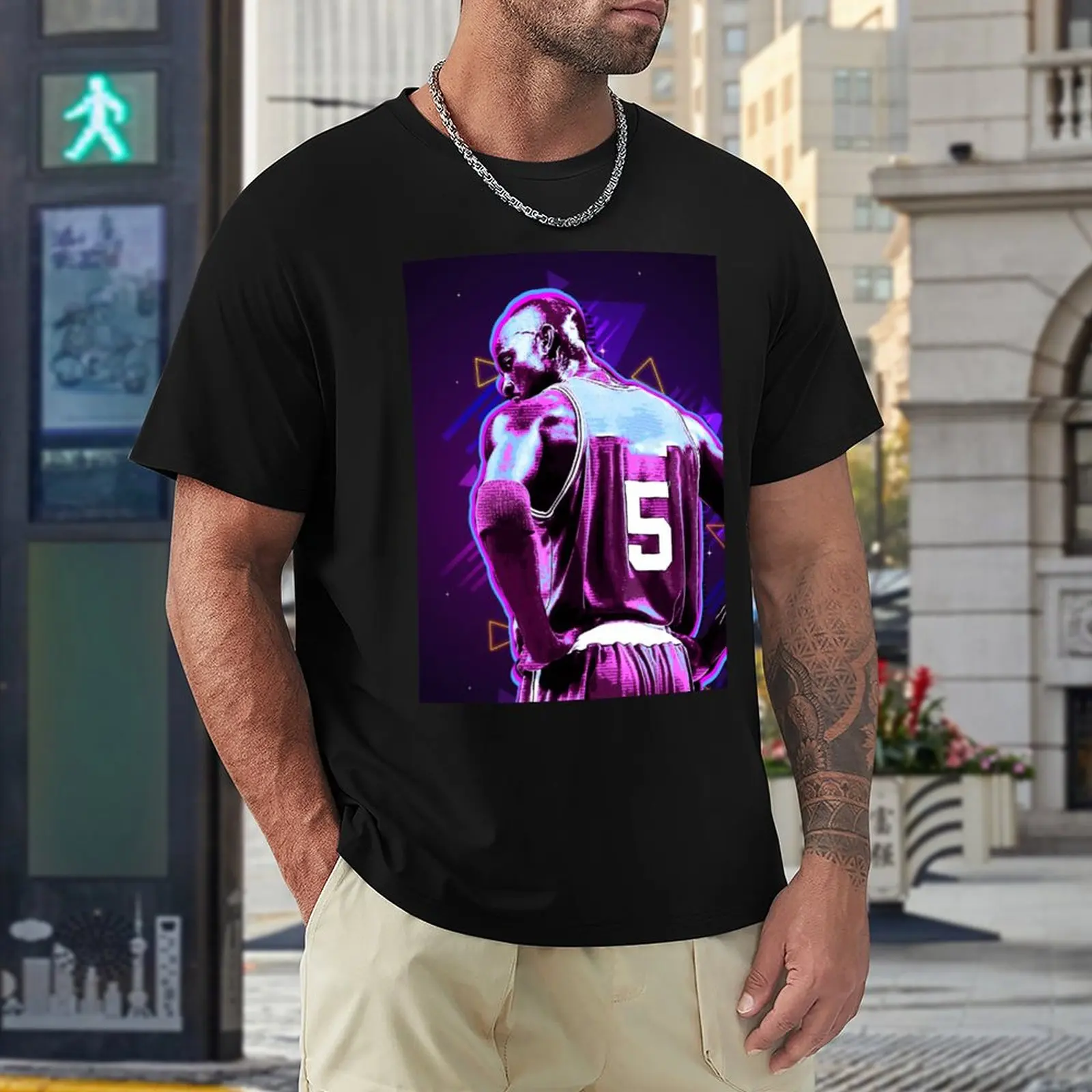 

Tshirt Kevins And Garnetter KG The BIG TICKET Da Kid 2023 Basketball Stars Hot Sale Activity Competition Eur Size top Quality