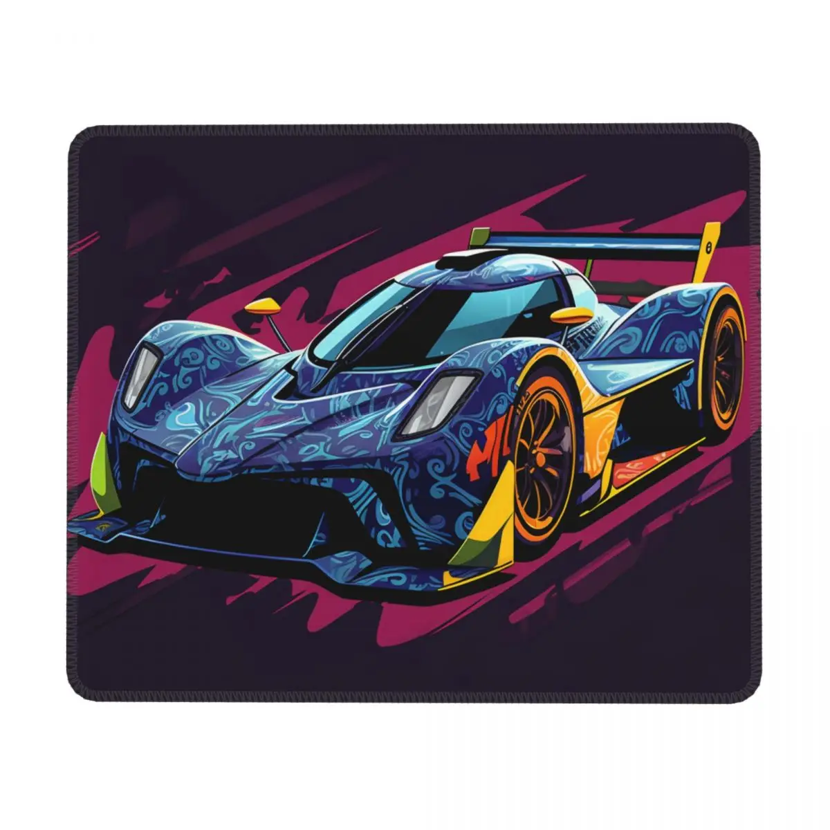 

Dazzling Sports Car Horizontal Print Mouse Pad Graffiti Cartoon Aesthetic Cute Mousepad Table Anti-Slip Rubber Mouse Pads