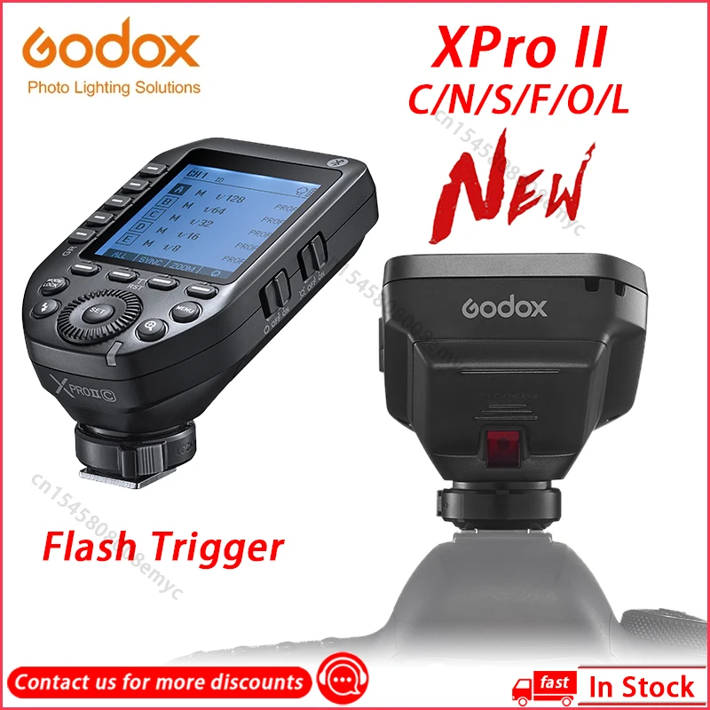 

Godox XPro II TTL Wireless Flash Trigger Transmitter X System with 2.4G HSS LCD Screen for Canon Nikon Sony FUJIFILM Olympus