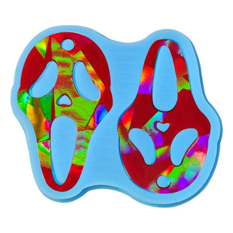 Забавная форма для лица голографическая силиконовая гримасы с отверстием