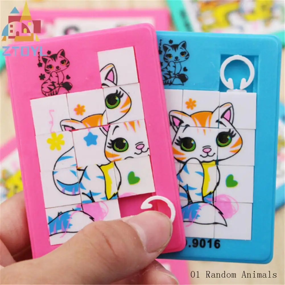 

plastic Building children's educational toys puzzles gift numbers cute animals educational jigsaw puzzle toys Game style