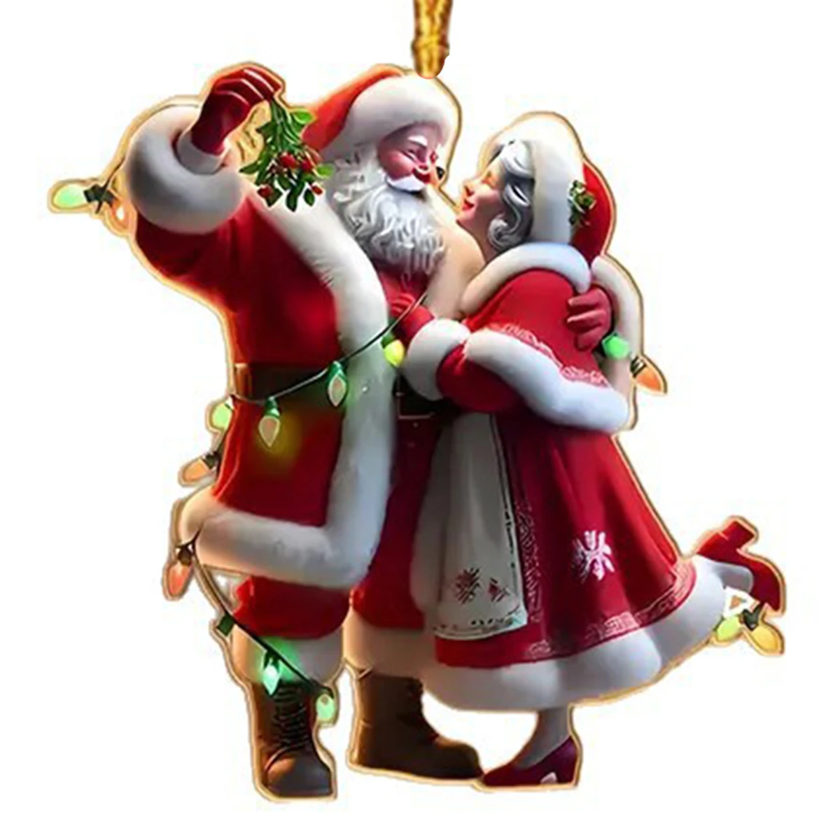 

2D Акриловые Рождественские Подвески Санта Клаус
