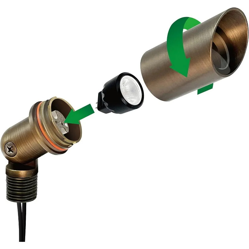 GKOLED Латунный ландшафтный прожектор мини-размера низкое напряжение 12 В