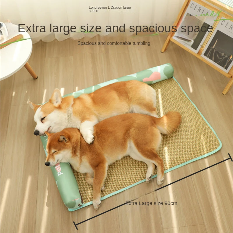 

Дышащий ледяной коврик для домашних животных, кошек и собак с высокой подушкой для защиты шейного позвоночника