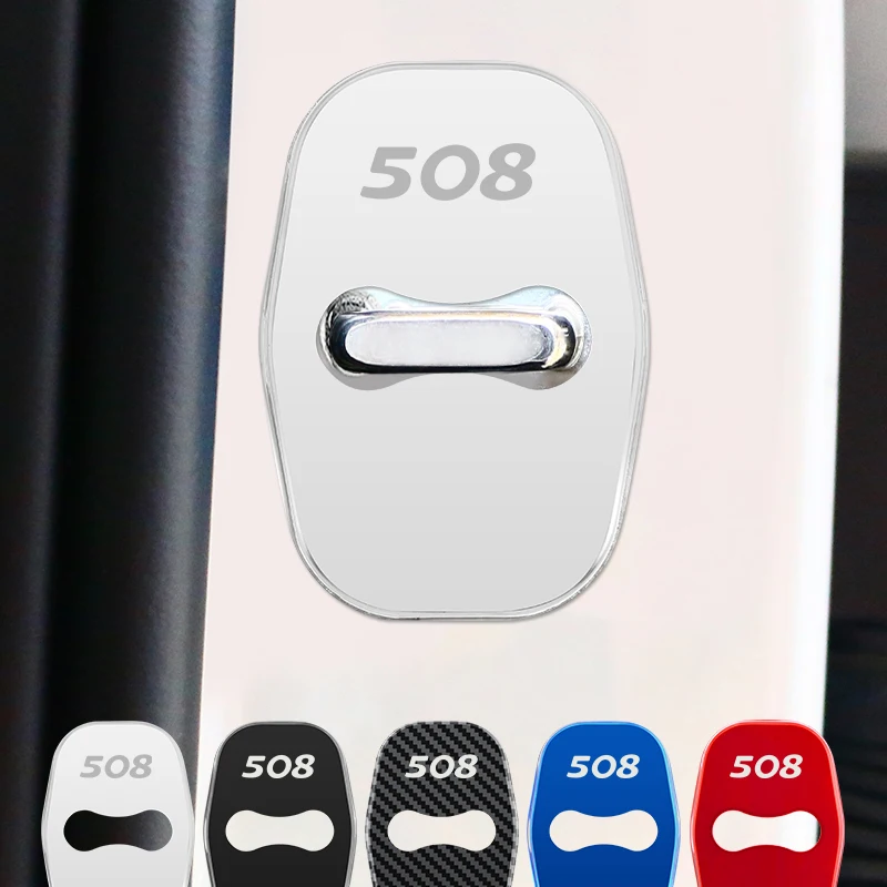 

Stainless Steel Auto Door Lock Covers Case For Peugeot 508 Auto DecoratIve Decorative Stickers Car Styling