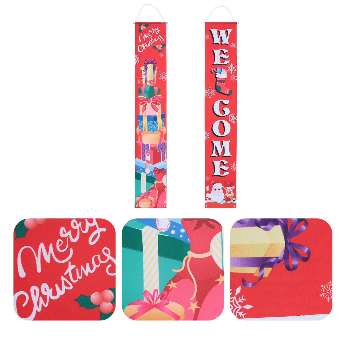 

1 Pair Durable Printing Door Couplet Door Decoration Door Banner for Home Store