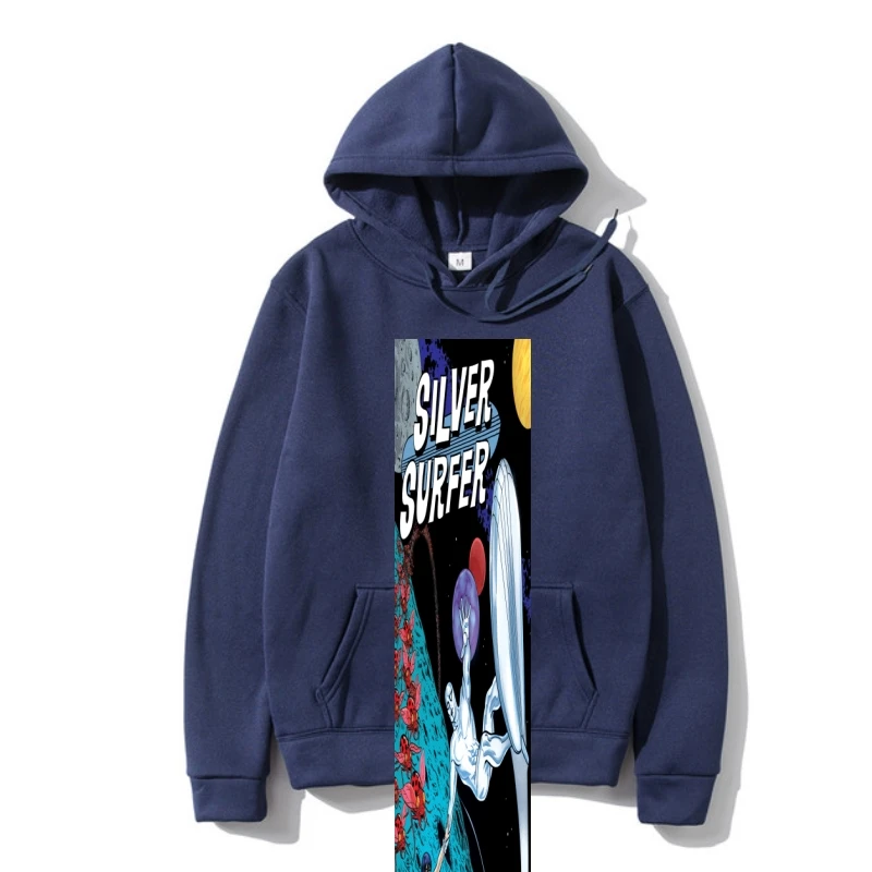 

Серебряная мужская верхняя одежда из 1966 хлопка G0039 толстовка с капюшоном в классическом стиле для серферов из старого фильма 100%